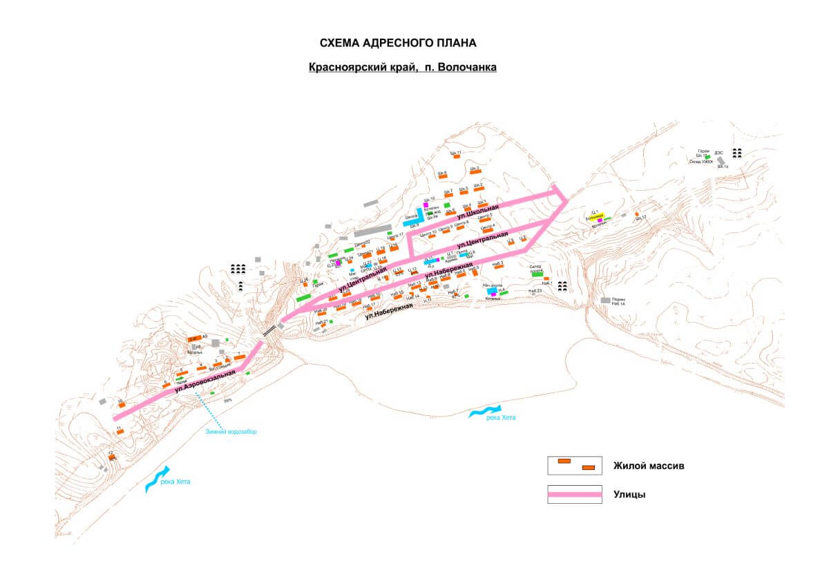Поселок Волочанка- план, схема