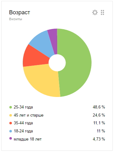 Возрастная группа посещения сайта ingruz.ru